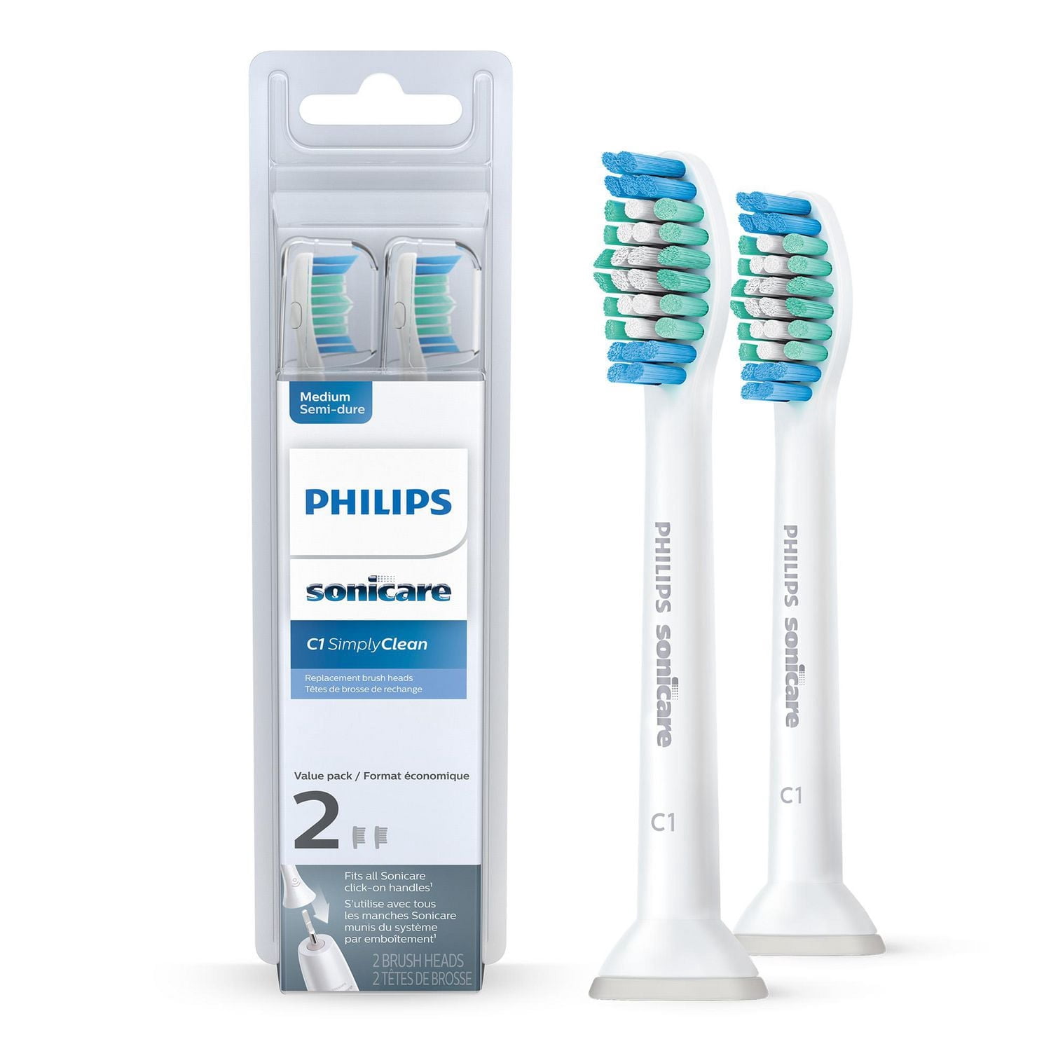 Philips Sonicare SimplyClean C1 2/paquet, HX6012/04