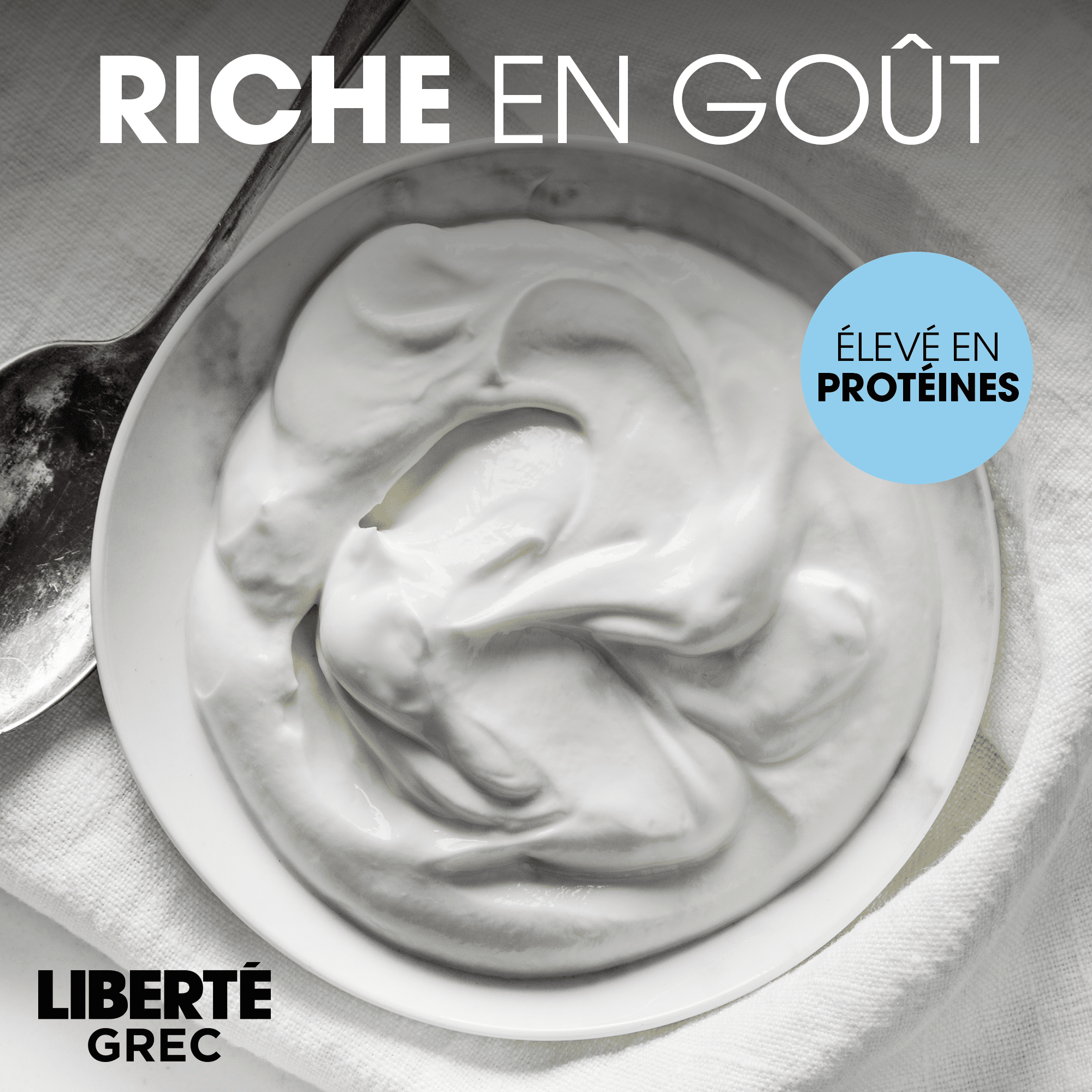 Liberté Grec Yogourt Extra crémeux 5 %, Gousse de vanille, Teneur élevée en protéines, 650g
