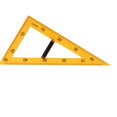thumbnail image 2 of jifeng Math Geometry Equipment Drawing Math Geometry Tool for Engineering Classroom 60 degree triangle, 2 of 9