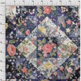 thumbnail image 4 of oneOone Georgette Viscose Blue Fabric Florals Craft Projects Decor Fabric Printed By The Yard 42 Inch Wide, 4 of 4