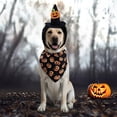 thumbnail image 1 of Halloween Pet Dog Bandana Set With Pumpkin Design Cute Costume Accessory For Small Medium Large Dogs Festive Holiday Outfit, 1 of 6