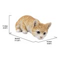 thumbnail image 4 of Statue d'Animal de Décoration de Jardin Chat Regardant par-Dessus le Rebord - Tabby Orange, 4 of 5