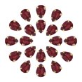 thumbnail image 1 of Unique Bargains 20Pack Teardrop Sew on Rhinestone - 10x7mm Glass Teardrop Crystal Rhinestones in Gold Prong Setting (Brown Purple), 1 of 7