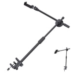 WRISTBIQUE Adjustable Cell Phone Stand Overhead Phone Mount Clip Black ABS 1Set