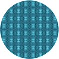 thumbnail image 1 of Ahgly Company Tapis d'Intérieur Ronds de Style Transitionnel Lavables à la Machine, Vert Sarcelle, 3 Pieds Rond, 1 of 7