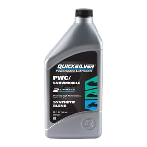 Quicksilver 8M0166406 2-Stroke PWC/Snowmobile Engine Oil â Premium Synthetic Blend â 1 Quart