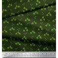 thumbnail image 2 of Soimoi Green polyester Crepe Fabric Elk & Deodar Cedar Tree Fabric Prints By Yard 42 Inch Wide, 2 of 3