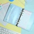 thumbnail image 2 of Wweixi PU Leather Notebook Binder Clear Binder Budget  Pockets Envelope Purple, 2 of 6