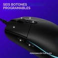 thumbnail image 4 of Logitech G203 Wired Gaming Mouse | 8,000 DPI, LIGHTSYNC RGB, 6 Programmable Buttons, On-Board Memory, Screen Mapping | PC/Mac Compatible - Black, 4 of 6