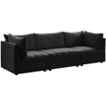 thumbnail image 2 of Meridian Furniture Jacob Sofa Modulaire en Velours Noir, 2 of 10