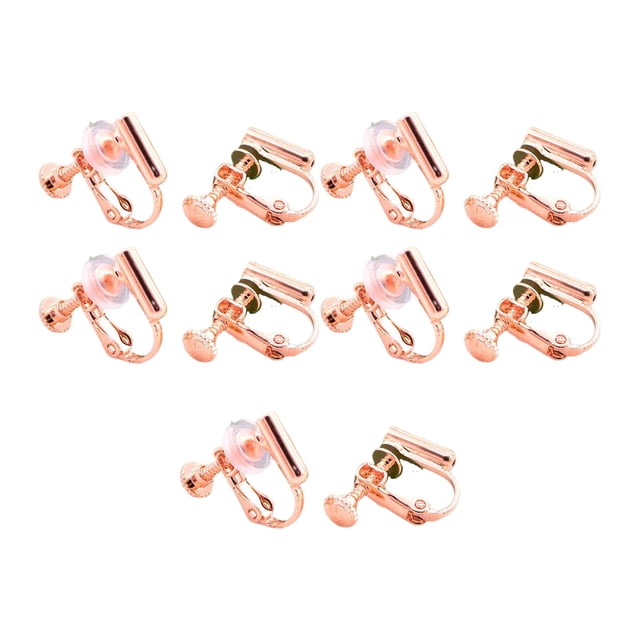 fastboy 10 Pcs Clips d'Oreilles Convertisseurs Accessoires Boucles d'Oreilles Fait Main à la Mode Boucles d'Oreilles à Clipser Type8