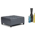 thumbnail image 2 of Atlin Designs Ottomane de Table Basse de Rangement en Gris Pierre, 2 of 5