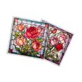 thumbnail image 3 of jifeng 2 Pieces Static Cling Window Sticker Rose Film Supplies Decorative Stained Glass, 3 of 9