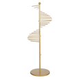thumbnail image 1 of Tnarru Scarf Display Rack Floor Display Stand Stable Stand Decor with 30 Hanger Rods Spiral Scarf Holder for Headbands Boutique Home Gold, 1 of 8