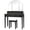 Black, variant on Costway Vanity Table Stool Set Large Tri-folding Lighted Mirror 6 Drawer Dresser Black