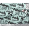 thumbnail image 2 of Soimoi Green Viscose Chiffon Fabric Mountains & Text Print Fabric by the Yard 42 Inch Wide, 2 of 5