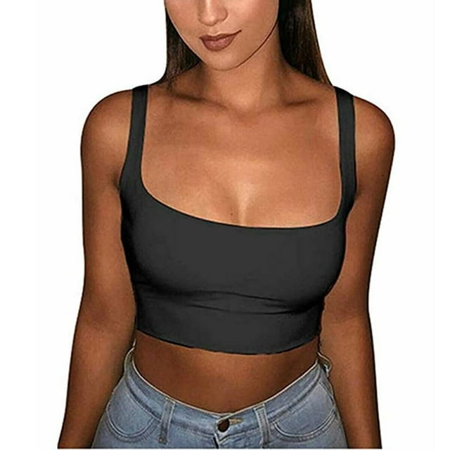 Haut Tube Sans Manches pour Femmes Été Dame Bandeau Extensible Court