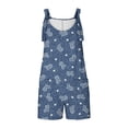 thumbnail image 4 of Penkiiy Combinaison Décontractée Sans Manches pour Femme, Polyester, Bleu, TG, 4 of 6