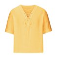 thumbnail image 1 of QIPOPIQ Chemise de Mode pour Homme à Manches Courtes Plage Col en V à Cordon Imprimé Yoga Africain Haut d'Été Liquidation, 1 of 4