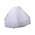 thumbnail image 2 of Bunblic Jupon Sans Cerceau pour Femmes Demi-Jupons pour Robe de Mariée Jupon Respirant pour Demoiselles d'Honneur Jupon Court pour Robe Robe de Mariée Blanc, 2 of 8