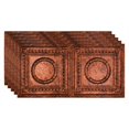 thumbnail image 1 of Fasade Rosette Vinyl 2ft x 4ft Glue Up Ceiling Panel Moonstone Copper 5 Pack, 1 of 5