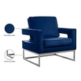 thumbnail image 3 of Meridian Furniture Noah Navy Velvet Accent Chair, 3 of 9