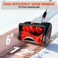 thumbnail image 2 of VOLTASK 24V 12-inch Cordless Snow Shovel Electric Snow Blower with Directional Plate, Battery & Quick Charger Included, 2 of 8