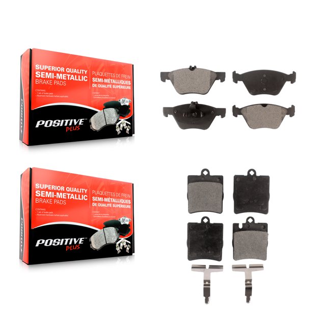 Positive Plus Front Rear Semi-Metallic Brake Pads Kit for Car Mercedes-Benz E320 CLK320 CLK430 E430 KPF-100388