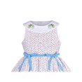 thumbnail image 4 of Robe Fille à Pois Brodée Arc-en-Ciel Vintage Col Rond Coton 4 Ans, 4 of 6