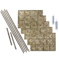 thumbnail image 1 of Fasade Decorative Vinyl Backsplash Kit, Bermuda Bronze, 15 sq ft Coverage, 1 of 6