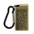 thumbnail image 2 of Portable Ashtray Pocket Covered with Lid, Aluminum Alloy, Mini Embossed Pattern, Bar Indoor Outdoor Home Office, Easy to Use, Wide Application, Easy to Carry, 2 of 7