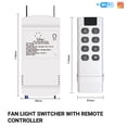 thumbnail image 1 of Amdohai WiFi Graffiti smart home fan light switch breaker app RF remote control ceiling fan light module, 1 of 8
