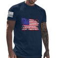 thumbnail image 1 of Birdeem Chemises pour Hommes Col Rond Imprimé Décontracté Manches Courtes T-Shirt Blouse, 1 of 9