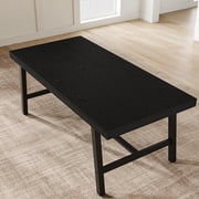 EastVita 71" Rectangular Dining Table for 6-10 - Farmhouse Kitchen Table, Black