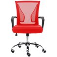 thumbnail image 2 of Modern Home Zuna Ergonomic Mesh Mid Back Office Desk Chair, Black & Red, 2 of 10