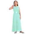 thumbnail image 1 of Sholeno Combinaisons Sans Manches pour Filles, Robe de Mariage Formelle en Chiffon, Combinaison de Danse Vert Menthe 10, 1 of 7