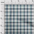 thumbnail image 2 of oneOone Polyester Spandex Aqua Blue Fabric Check Sewing Material Print Fabric By The Yard 56 Inch Wide, 2 of 4