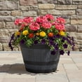 thumbnail image 1 of Mainstays 19in Whiskey Barrel Resin Planter, Grey, 1 of 5