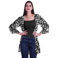 thumbnail image 1 of Moomaya Printed Georgette Beach Clothes For Women Short Shrug Cover Up Cardigan, 1 of 5