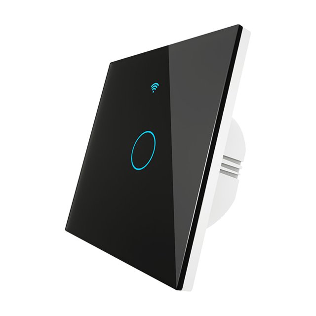 GROWTH TANK Wall Touch Smart Switch Voice Control Timing Setting Accessories 1 Way Black