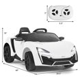 thumbnail image 2 of Costway 12V Kids Ride On Car 2.4G RC Electric Vehicle w/ Lights MP3 Openable Doors White, 2 of 10