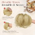thumbnail image 3 of Sofeiyan Claw Clip Short Ponytail Extension DIY Bendable Wires Hair Hun Fluffy Fake Hair Piece Straight Synthetic Hair Ponytail Extensions for Wonen - Sand, 3 of 3