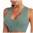 thumbnail image 1 of AherBiu Workout Tops for Women Crop Tank Tops Ribbed Wireless Stretchy Yoga Cami Sports Bras Bralettes, 1 of 7