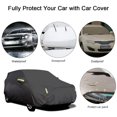thumbnail image 3 of Housse de Voiture Housses Complètes avec Bande Réfléchissante Protection Solaire Housse Antipoussière et Imperméable Résistante aux Rayures pour 4x4/VUS Voiture d'Affaires, 3 of 7