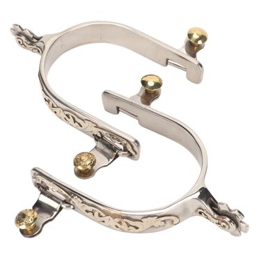 Spur, Portable Exquisite Pattern Reliable 1 Pair Decorative Horse Spurs Stainless Steel With Rotatable Gear For Women For Equestrian