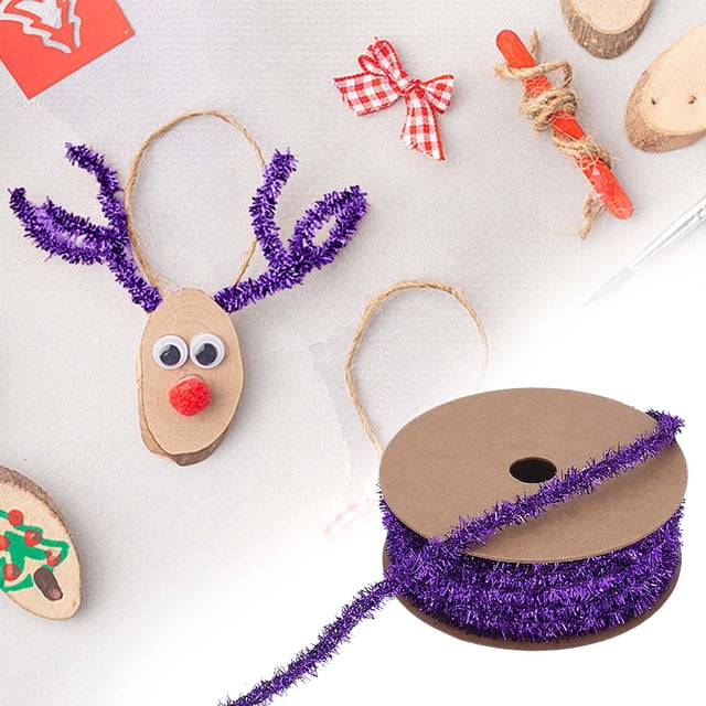 DIY Craft Flocked Ribbon for Christmas Gift Wrapping Tree Decoration Holiday Ribbon Bows Wreaths Garlands