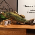 thumbnail image 2 of Q-762 Green A Bass Fish Plush Toy 40Cm Cotton Material Soft Simulation Doll For Children Decor Playtime Fun, 2 of 6