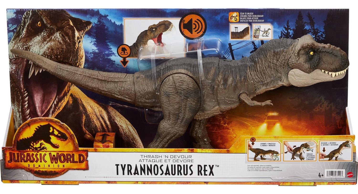 ​Jurassic World: Dominion Thrash ‘N Devour Tyrannosaurus Rex Dinosaur Figure