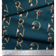 thumbnail image 3 of Soimoi Blue Poly Georgette Fabric Inspiration Quote Text Fabric Prints By Yard 42 Inch Wide, 3 of 5