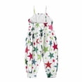 thumbnail image 3 of Girls Childrens Summer Romper Printing Sling Sleeveless Backless Short Jumpsuit, 3 of 9